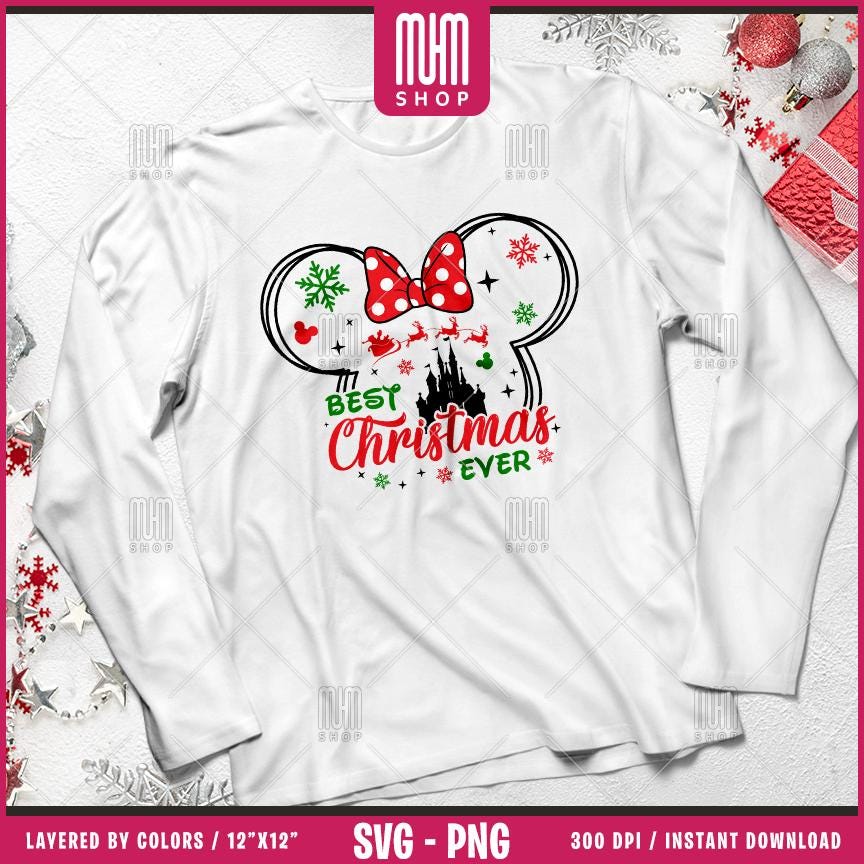 Merry Christmas 2025 Svg Png, 8 Designs Easy to use, Magical Kingdom Bundle, Family Trip, Castel Svg, Mouse Head, Easy cut files for Cricut.