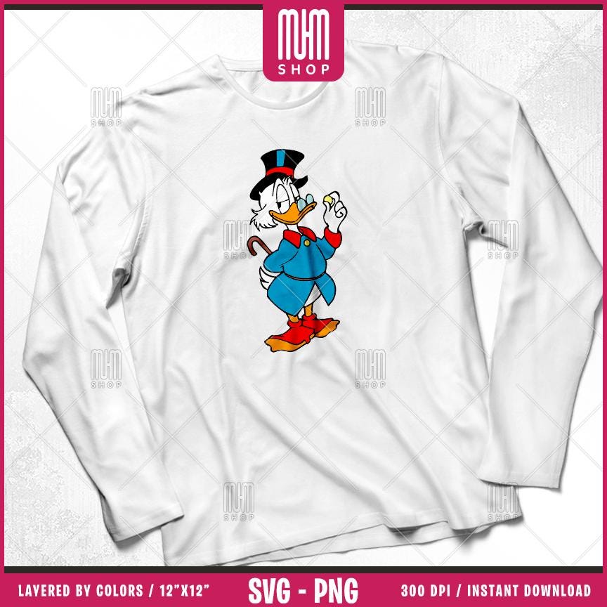 Scrooge McDuck Svg Png, 53 Designs Easy to use, Cartoon Characters, Layered Svg by colors, Transparent Png, Cut Files for Cricut.