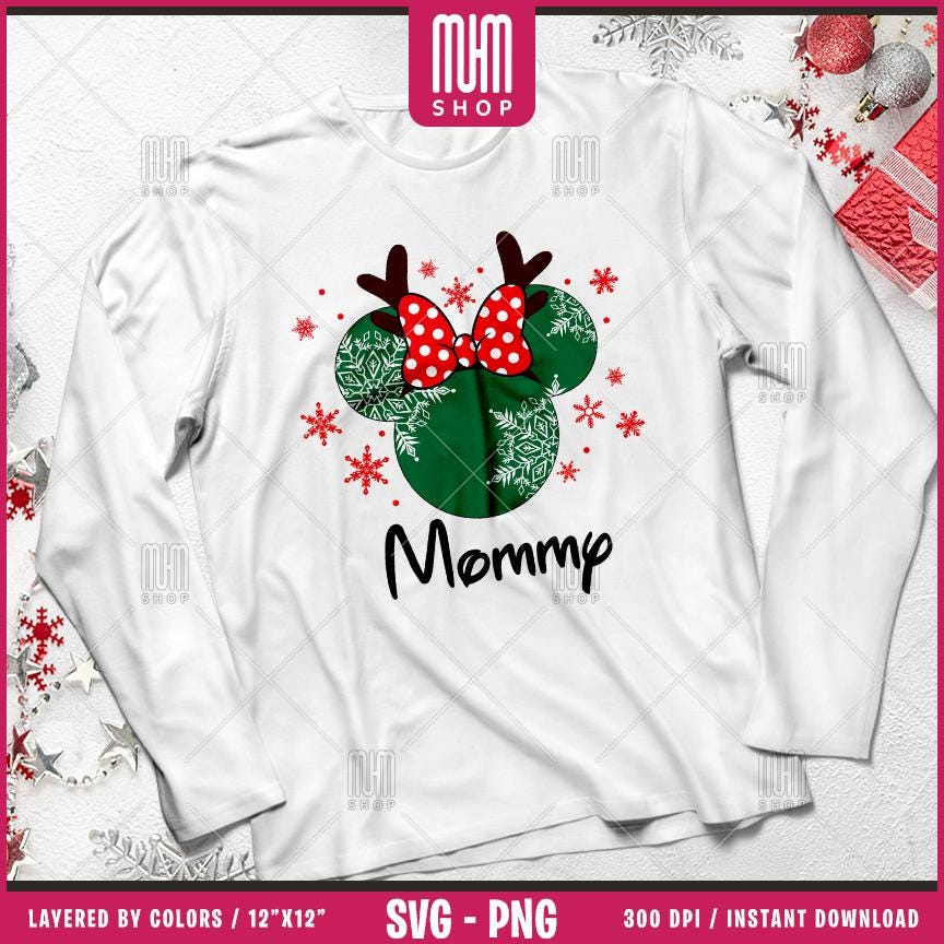 Christmas Ears Svg Png, 48 Designs Easy to use, Magical Kingdom Bundle, Family Trip, Castel Svg, Mouse Head, Easy cut files for Cricut.