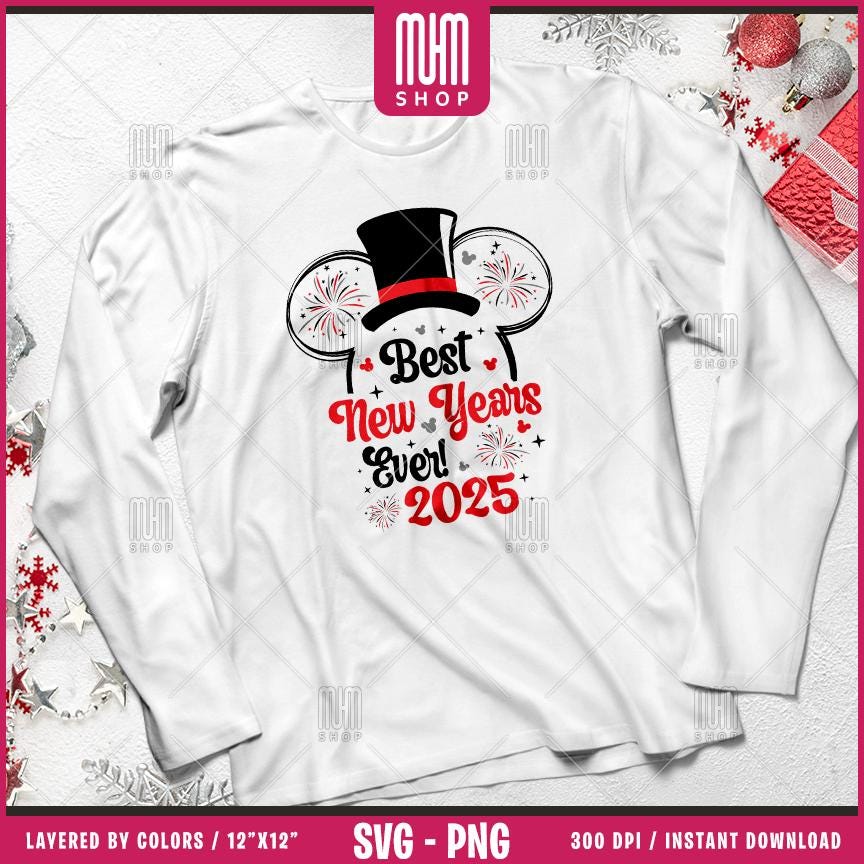 Magical Merry Christmas 2025 Svg Png, 23 Designs Easy to use, Magical Kingdom Bundle, Family Trip, Castel, Mouse Head, Cut files for Cricut.