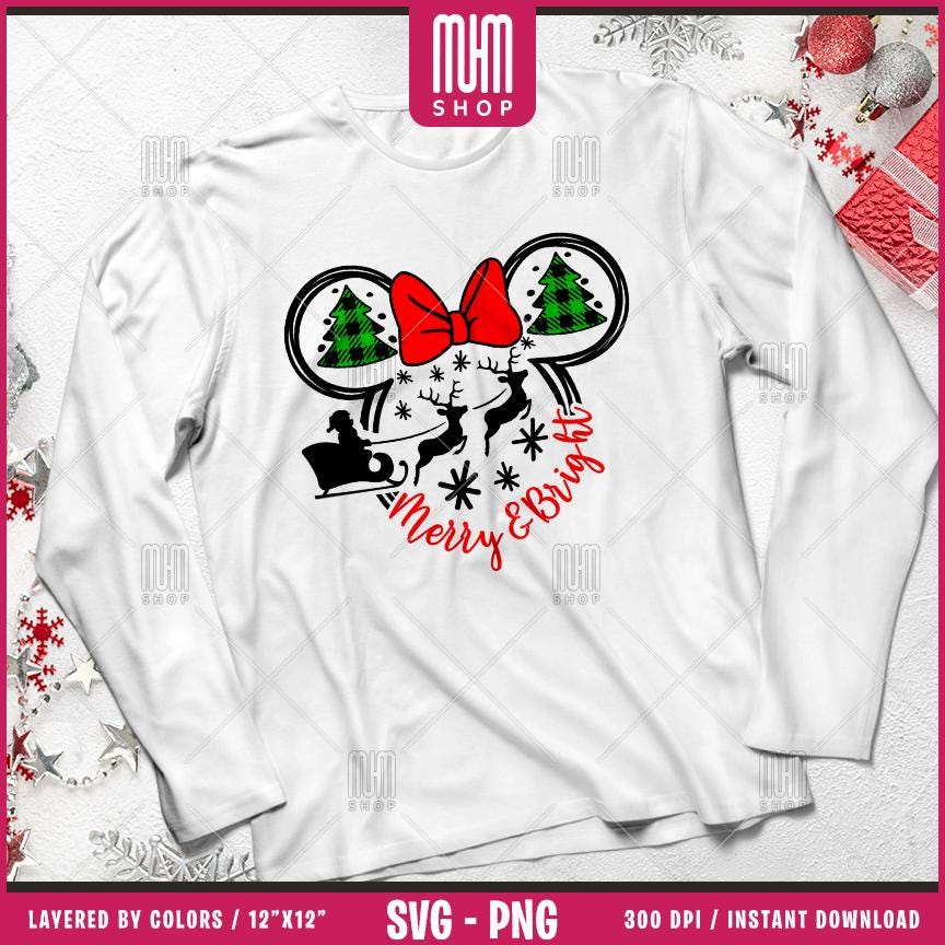 Christmas Bundle Svg Png, 51 Designs Easy to use, Magical Kingdom Bundle, Family Trip, Castel Svg, Mouse Head, Easy cut files for Cricut.