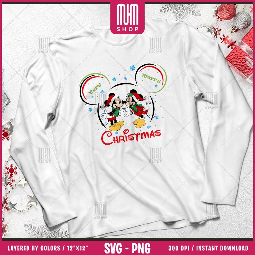 Merry Christmas Mouse Svg Png, 13 Designs Easy to use, Magical Kingdom Bundle, Family Trip, Castel Svg, Mouse Head, Cut files for Cricut.