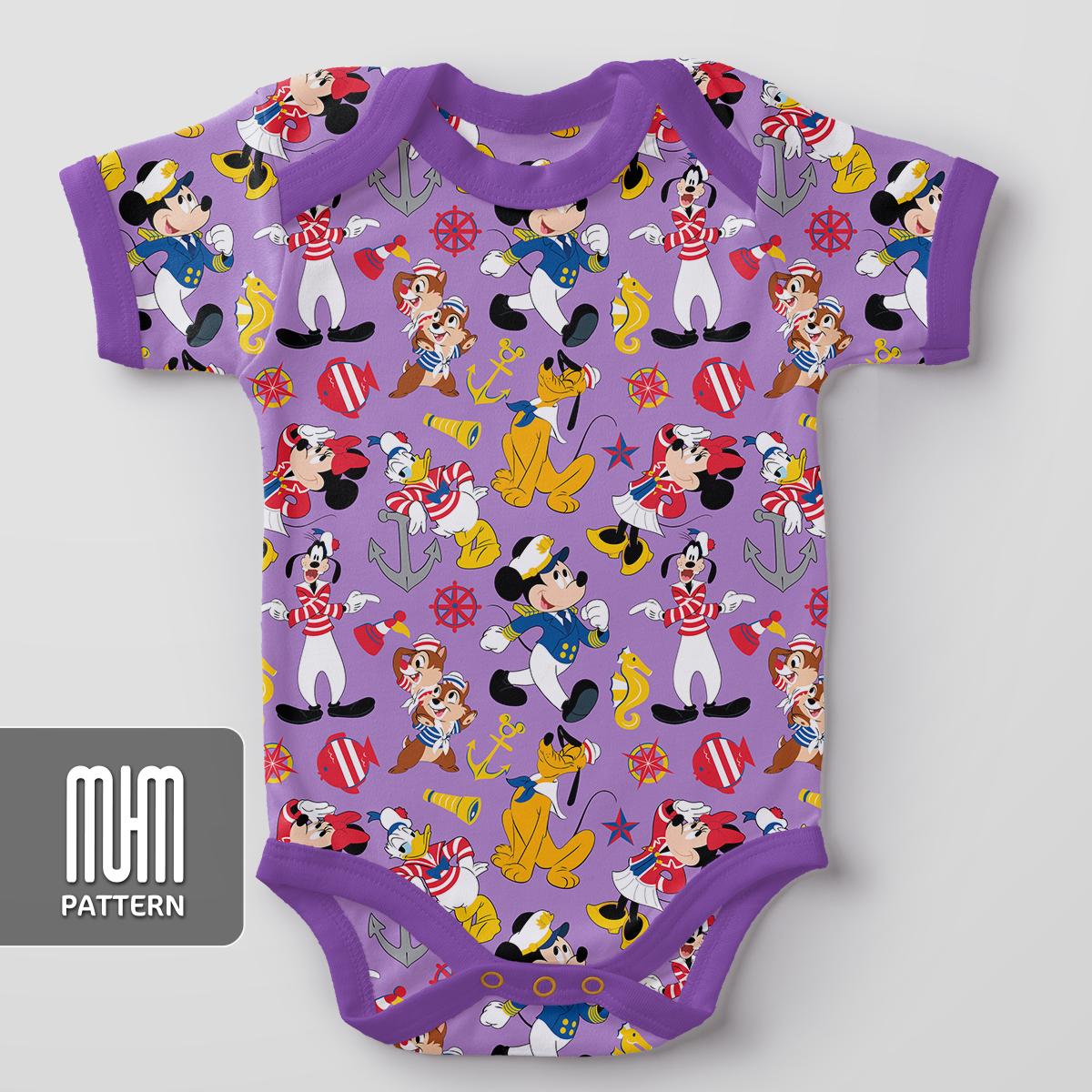 Seamless Pattern PNG, Mouse And Friends Cruise Line, Cartoon Characters, Repeated Fabric Design Sublimation, Ready for Textile Prints.