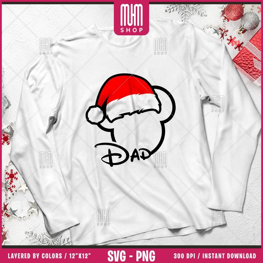 Merry Christmas Mouse Head Svg Png, 17 Designs Easy to use, Magical Kingdom Bundle Png, Family Trip, Castel Svg, Easy cut files for Cricut.