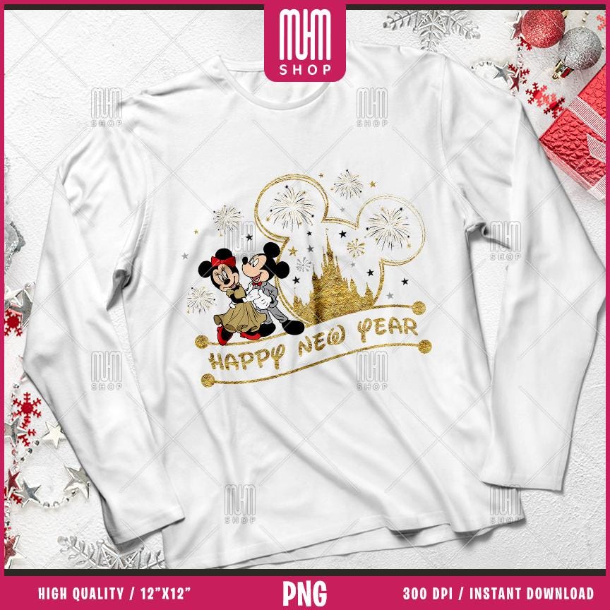 Golden Family Trip 2025 Png, 5 Designs Easy to use, Magical Kingdom Bundle, Happy New Year 2025, Castel, Mouse Head, Cut files for Cricut.