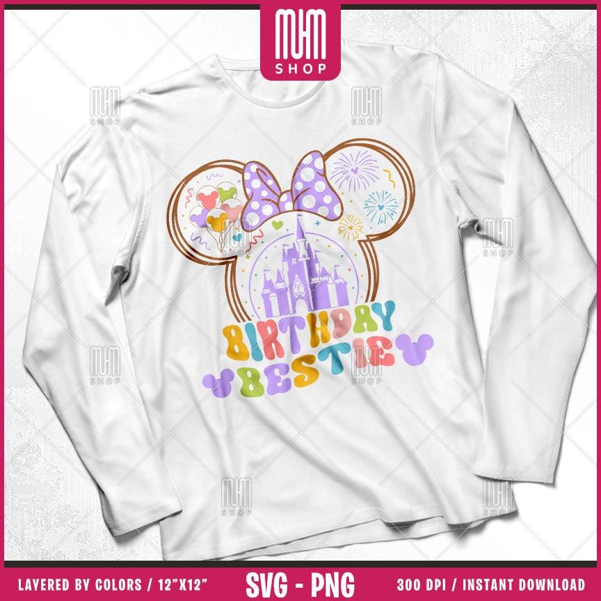 Birthday Castle Svg Png, 8 Designs Easy to use, Cartoon Characters, Disneyland, Layered Svg by colors, Transparent Png, Cut files for Cricut