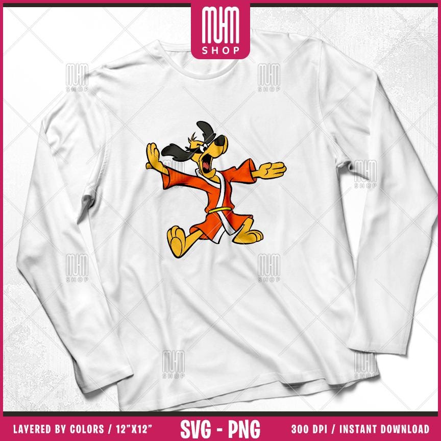 Hong Kong Phooey Svg Png, 16 Designs Easy to use Cartoon Characters, 70s, 80s, Layered Svg by colors, Transparent Png, Cut Files for Cricut.
