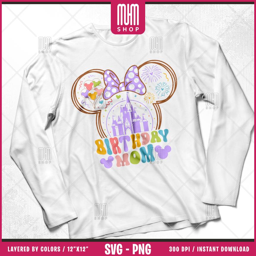 Birthday Castle Svg Png, 8 Designs Easy to use, Cartoon Characters, Disneyland, Layered Svg by colors, Transparent Png, Cut files for Cricut