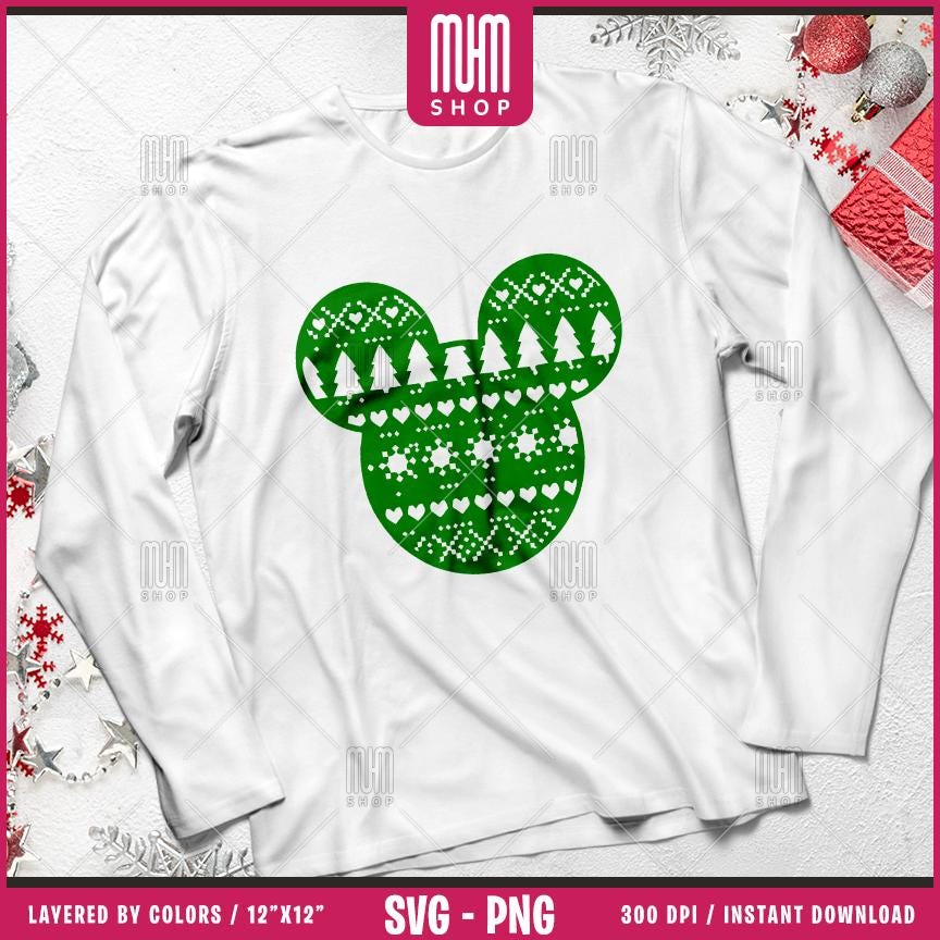 Merry Christmas Mouse Head Svg Png, 22 Designs Easy to use, Magical Kingdom Bundle Png, Family Trip, Castel Svg, Easy cut files for Cricut.