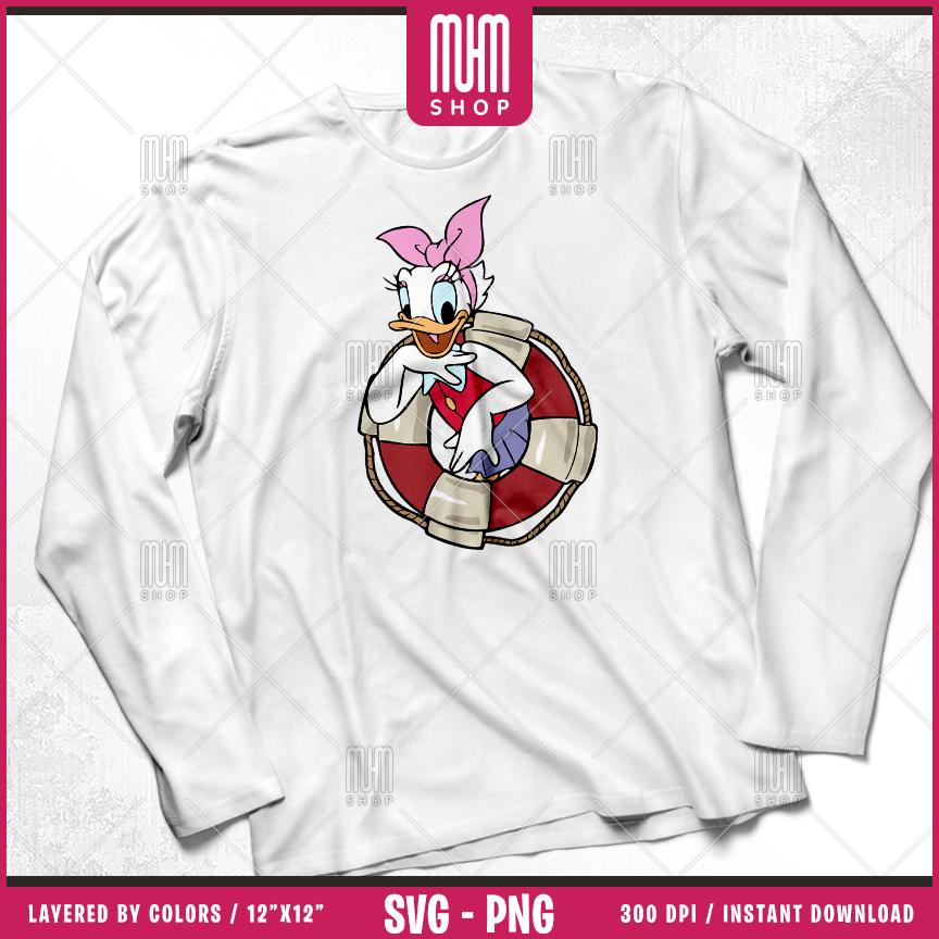 Mouse And Friends Sailor Lifebuoy Svg Png, 6 Designs Easy to use Cartoon Characters, Layered Svg by color, Transparent Png, Files for Cricut