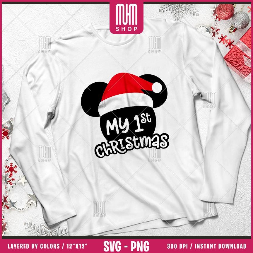 Merry Christmas Mouse Head Svg Png, 17 Designs Easy to use, Magical Kingdom Bundle Png, Family Trip, Castel Svg, Easy cut files for Cricut.