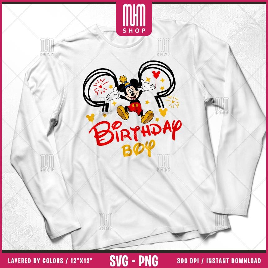 Mouse and Friends Birthday Svg Png, 10 Designs Easy to use Cartoon Characters, Layered Svg by colors, Transparent Png, Cut files for Cricut.