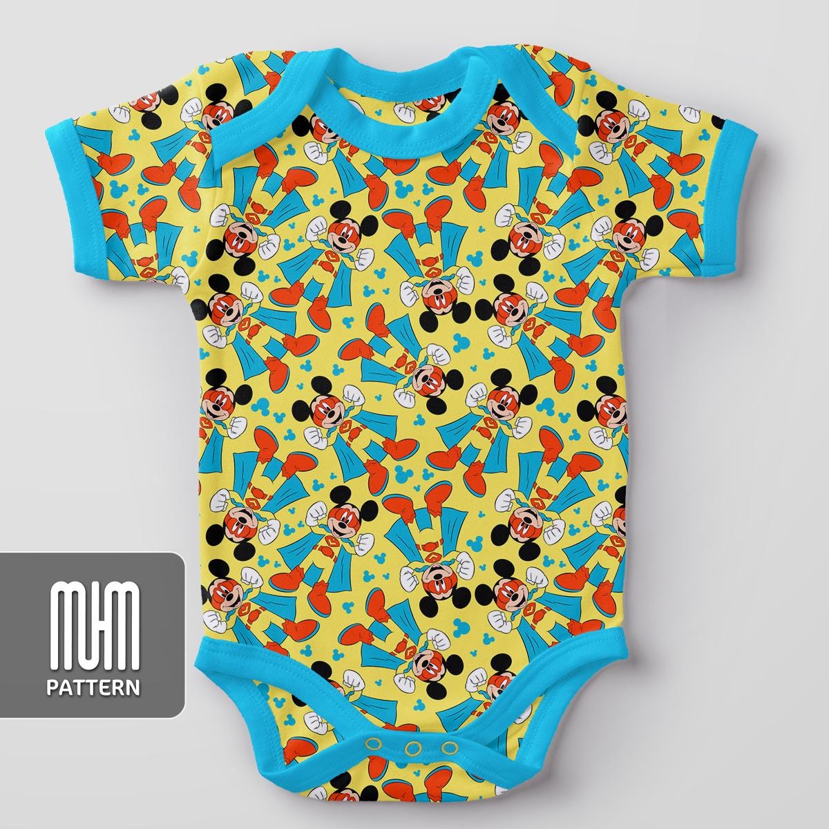 Seamless Pattern PNG, Mouse Superheroes, Mouse And Friends, Cartoon Characters, Repeated Fabric Design Sublimation, Ready for Textile Prints