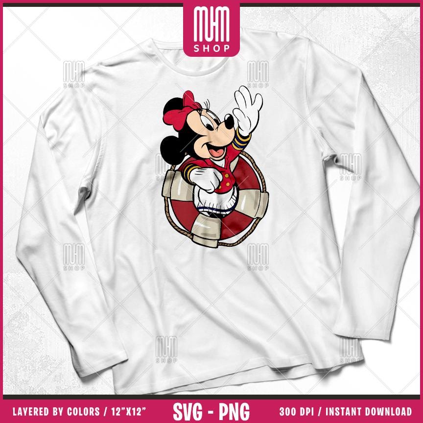 Mouse And Friends Sailor Lifebuoy Svg Png, 6 Designs Easy to use Cartoon Characters, Layered Svg by color, Transparent Png, Files for Cricut