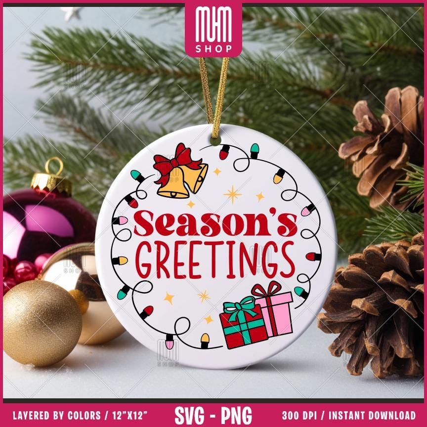 Christmas Round Sign Bundle Svg Png, 15 Designs Easy to use, Joy svg, Noel, Greetings, Happy New Year T-Shirt, Easy cut files for Cricut.