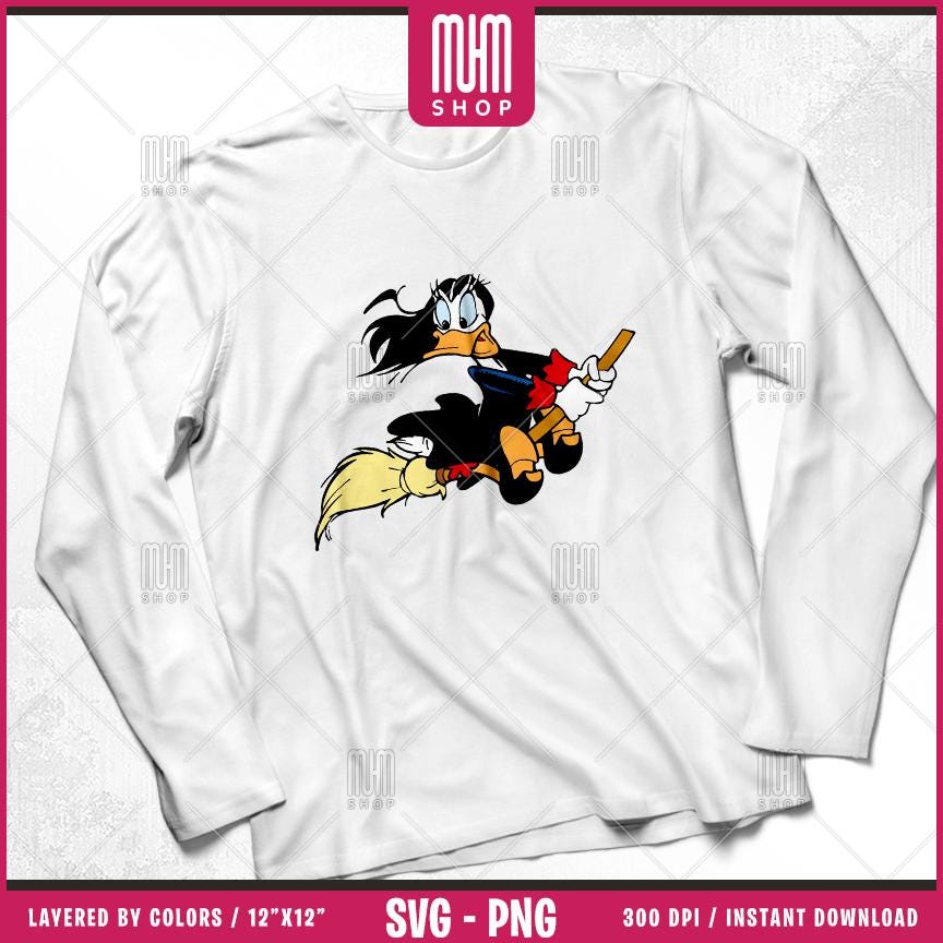 Magica De Spell Witch Duck Svg Png, 14 Designs Easy to use, Cartoon Characters, Layered Svg by colors, Transparent Png, Cut Files for Cricut