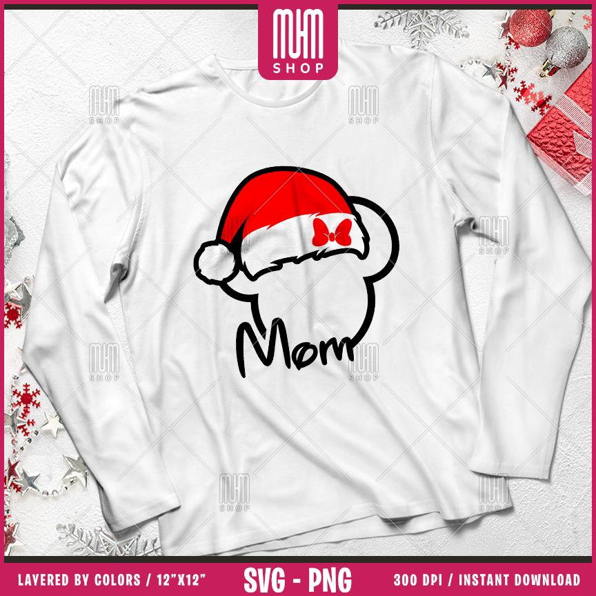 Merry Christmas Mouse Head Svg Png, 17 Designs Easy to use, Magical Kingdom Bundle Png, Family Trip, Castel Svg, Easy cut files for Cricut.