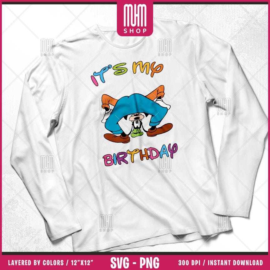 Mouse And Friends Its My Birthday Svg Png, 12 Designs Easy to use, Happy Birthday, Layered Svg by colors, Transparent Png, files for Cricut.