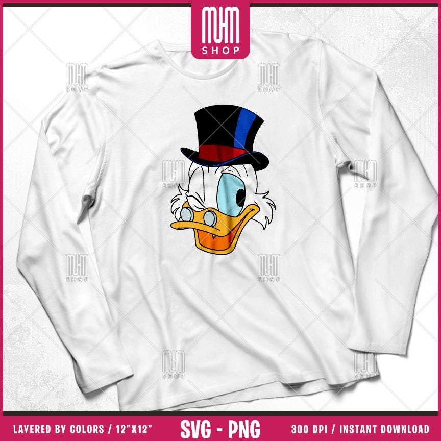 Scrooge McDuck Svg Png, 53 Designs Easy to use, Cartoon Characters, Layered Svg by colors, Transparent Png, Cut Files for Cricut.