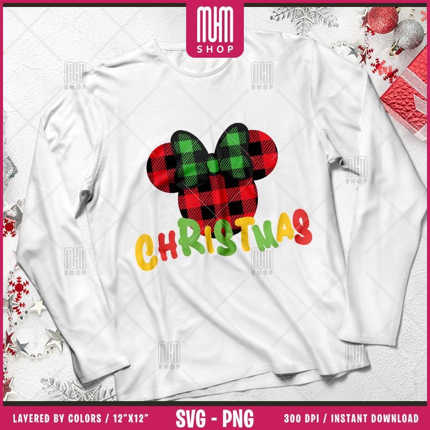 Merry Christmas Mouse Head Svg Png, 20 Designs Easy to use, Magical Kingdom Bundle Png, Family Trip, Castel Svg, Easy cut files for Cricut.