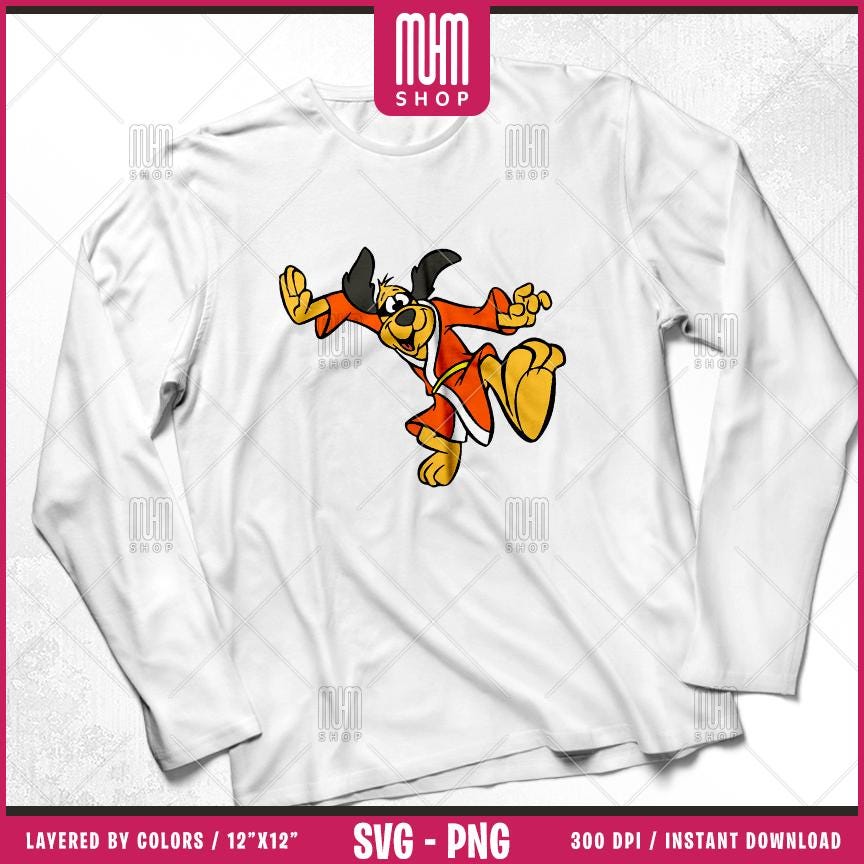 Hong Kong Phooey Svg Png, 16 Designs Easy to use Cartoon Characters, 70s, 80s, Layered Svg by colors, Transparent Png, Cut Files for Cricut.