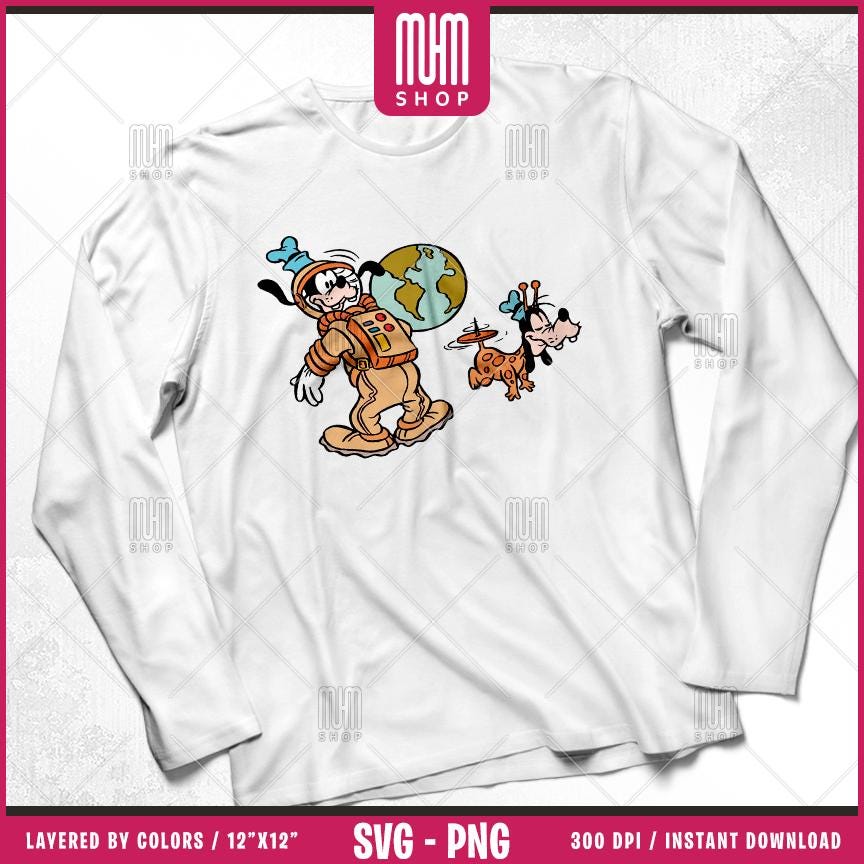 Mouse And Friend To The Moon Svg Png, 7 Designs Easy to use Cartoon Characters Layered Svg by colors, Transparent Png, Cut Files for Cricut.