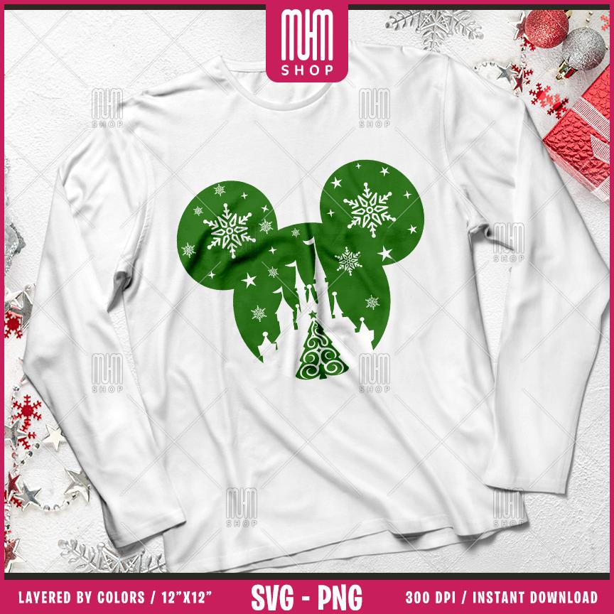 Christmas Ears Svg Png, 48 Designs Easy to use, Magical Kingdom Bundle, Family Trip, Castel Svg, Mouse Head, Easy cut files for Cricut.