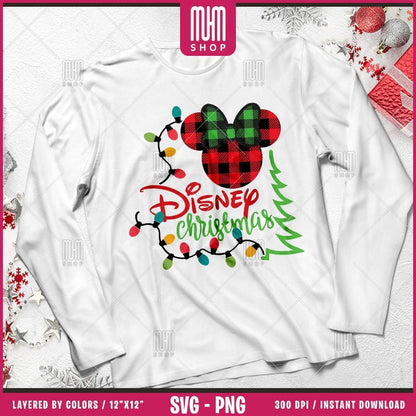 Merry Christmas Mouse Head Svg Png, 20 Designs Easy to use, Magical Kingdom Bundle Png, Family Trip, Castel Svg, Easy cut files for Cricut.
