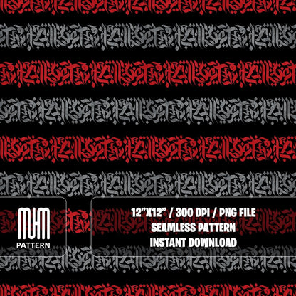 Seamless Pattern, Colored Gothic Calligraphy Pattern, Modern Design, Fabric Design Sublimation, Ready for Textile Prints.