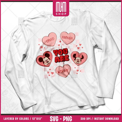 Valentine Bundle Svg Png, 8 Designs Easy to use, Cartoon Characters, Love, Layered Svg by colors, Transparent Png, Cut files for Cricut.