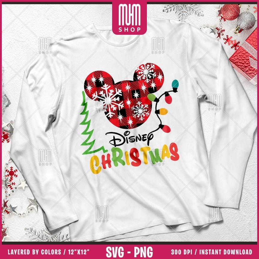 Merry Christmas Mouse Head Svg Png, 20 Designs Easy to use, Magical Kingdom Bundle Png, Family Trip, Castel Svg, Easy cut files for Cricut.