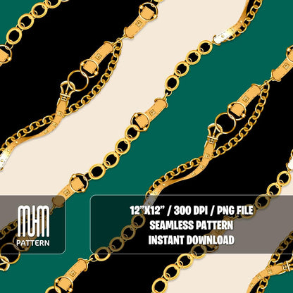 Seamless Pattern, Chains and Belts, Curved Waves, Diagonal form, Modern Design, Fabric Design Sublimation, Ready for Textile Prints.