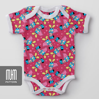 Seamless Pattern PNG, Minnie Mouse Superheroes, Mouse And Friends, Cartoon Characters, Fabric Design Sublimation, Ready for Textile Prints.