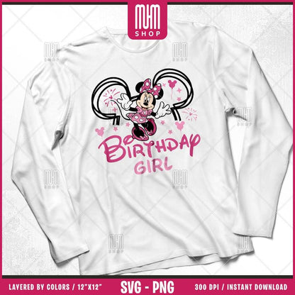 Mouse and Friends Birthday Svg Png, 10 Designs Easy to use Cartoon Characters, Layered Svg by colors, Transparent Png, Cut files for Cricut.