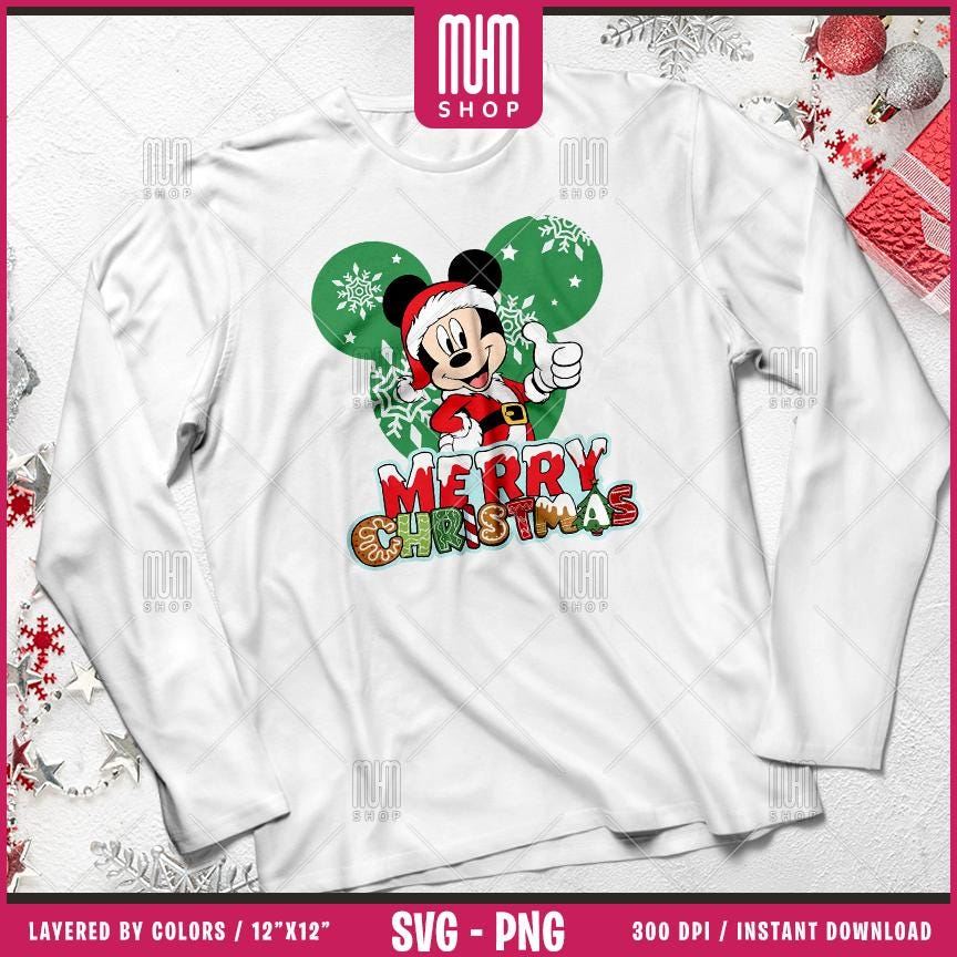 Merry Christmas Mouse Svg Png, 13 Designs Easy to use, Magical Kingdom Bundle, Family Trip, Castel Svg, Mouse Head, Cut files for Cricut.