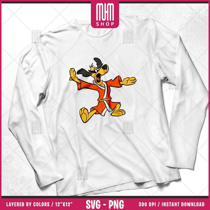 Hong Kong Phooey Svg Png, 16 Designs Easy to use Cartoon Characters, 70s, 80s, Layered Svg by colors, Transparent Png, Cut Files for Cricut.