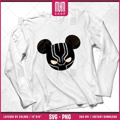 Superheroes Mouse Head Svg Png, 44 Designs Easy to use, Cartoon Characters, Layered Svg by colors, Transparent Png, Cut files for Cricut.