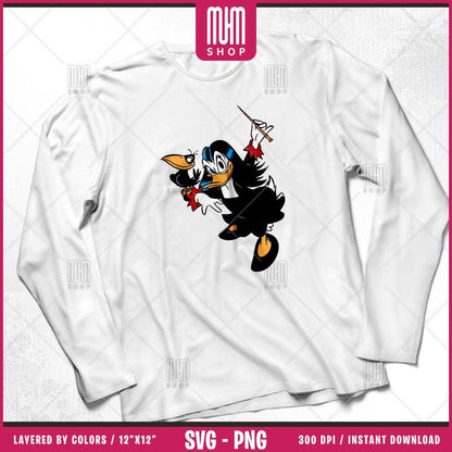 Magica De Spell Witch Duck Svg Png, 14 Designs Easy to use, Cartoon Characters, Layered Svg by colors, Transparent Png, Cut Files for Cricut