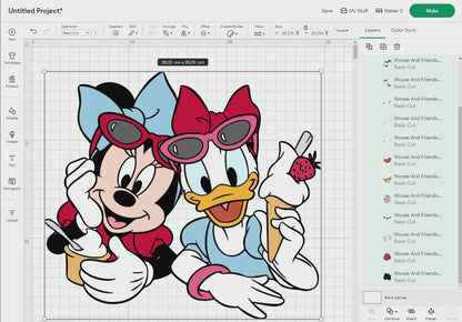 Mouse And Friends Ice Cream Svg, 13 Designs Easy to use, Cartoon Characters, Layered Svg by colors, Transparent Png, Cut files for Cricut.