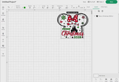 Merry Christmas 2025 Svg Png, 8 Designs Easy to use, Magical Kingdom Bundle, Family Trip, Castel Svg, Mouse Head, Easy cut files for Cricut.