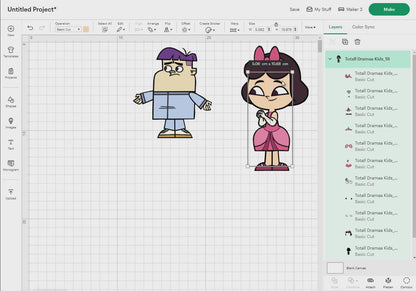 Total Drama Kids Svg Png, 30 Designs Easy to use, Cartoon Characters Cliparts, Layered Svg by colors, Transparent Png, Cut files for Cricut.