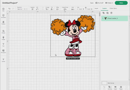 Minnie And Daisy Cheer Leader Svg Png, 7 Designs Easy to use, Cartoon Characters, Layered Svg by colors, Transparent Png, Files for Cricut.