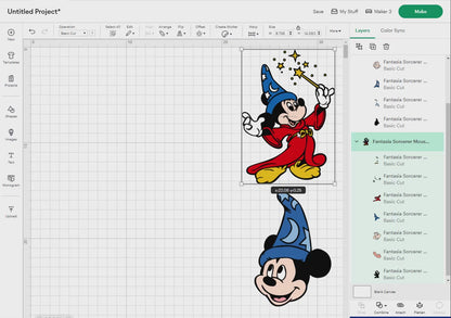 Fantasia Sorcerer Mouse Svg Png, 29 Designs Easy to use, Cartoon Characters, Layered Svg by colors, Transparent Png, Cut Files for Cricut.