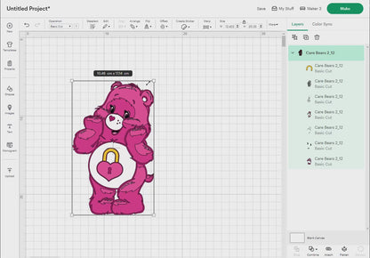 Care Bears Svg, Cute Bears, 22 Designs Easy to use, Cartoon Characters, Layered Svg by colors, Transparent Png, Easy cut files for Cricut.