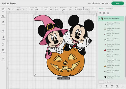 Mouse And Minnie Halloween Svg Png, 8 Designs Easy to use Cartoon Characters, Layered Svg by colors, Transparent Png, Cut files for Cricut.