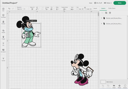 Doctor and Nurse Mouse Svg, 16 Designs Easy to use, Cartoon Characters, Layered Svg by colors, Transparent Png, Easy cut files for Cricut.