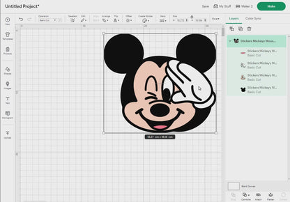 Stickers Mickeyy Mouse Svg, 39 Designs Easy to use, Cartoon Characters, Layered Svg by colors, Transparent Png, Easy cut files for Cricut.