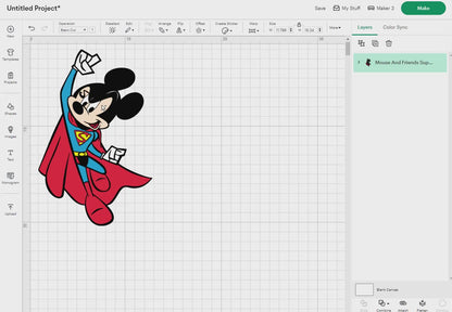 Mouse And Friends Superheroes Svg Png, 14 Designs Easy to use, Cartoon Characters, Layered Svg by colors, Transparent Png, Cut files for Cricut.