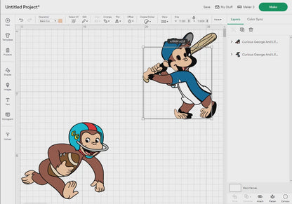 Curious George Monkey and Life Svg Png, 40 Designs Easy to use, Cartoon Characters, Layered Svg by colors, Transparent Png, Cricut Cut files