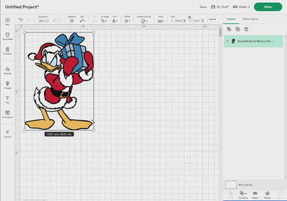 Donald Duck Merry Christmas Svg Png, 13 Designs Easy to use, Cartoon Characters, Layered Svg by colors, Transparent Png files for Cricut.
